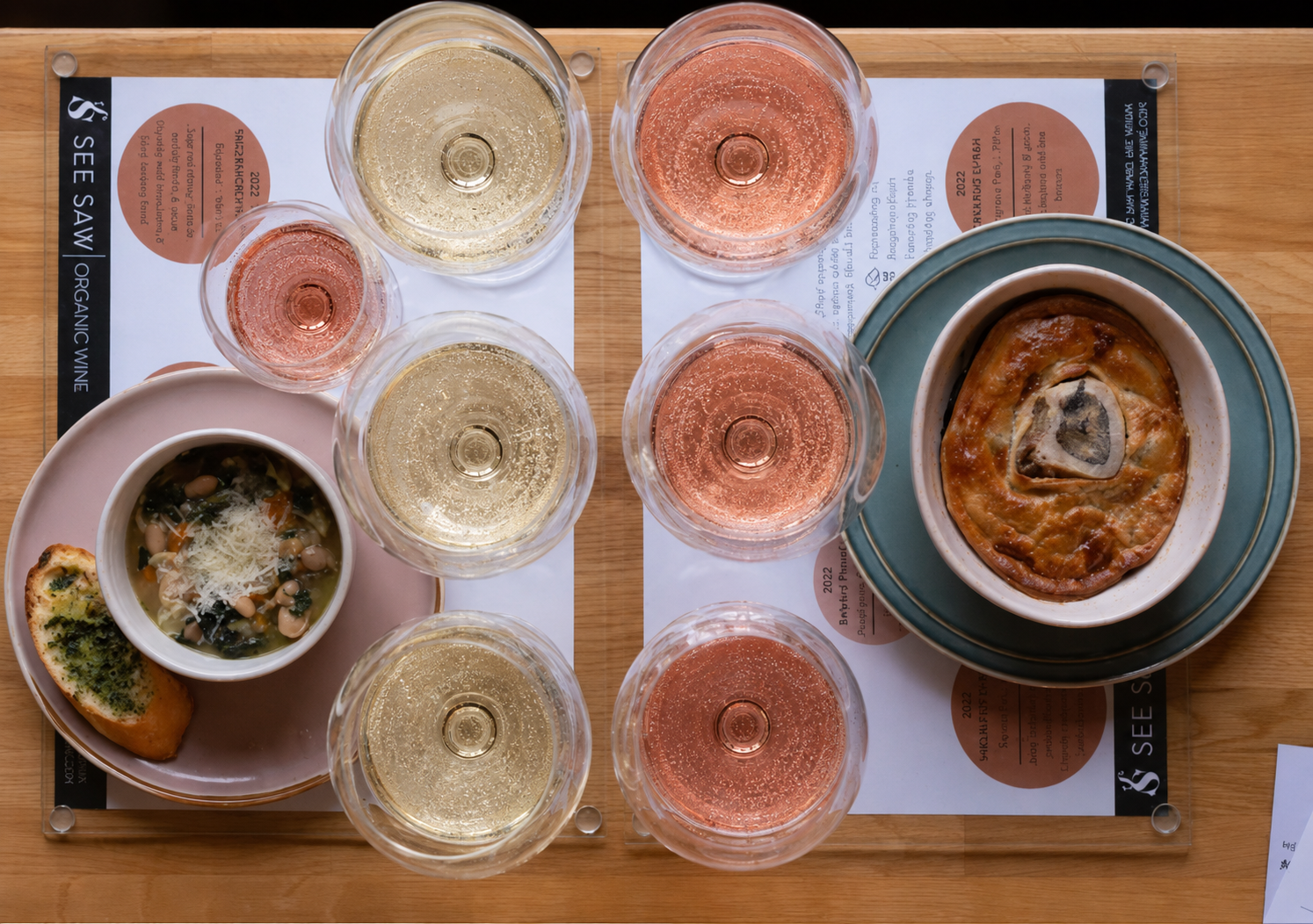 Seasonal tasting lunch with sparkling wines at See Saw Organic Wines, Orange NSW